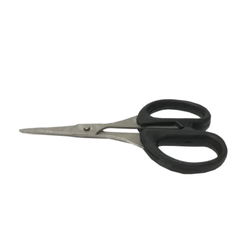 Black Handle Straight Scissor - 110mm