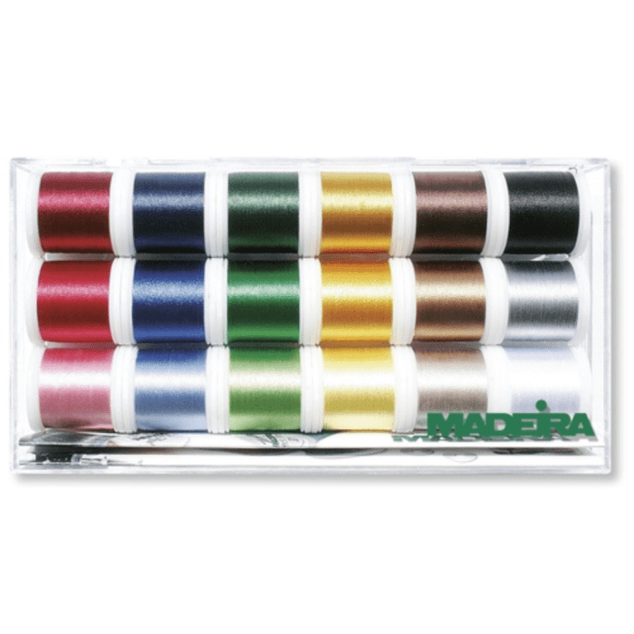 Madeira Rayon 18 spool clear Box art No 8040