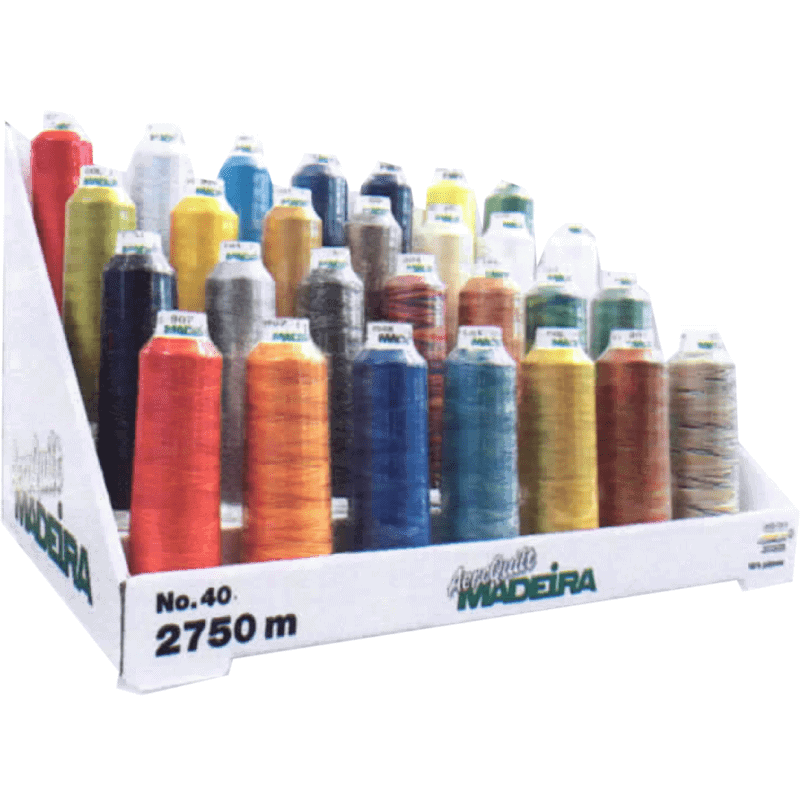 Thread Display Stands 9131D - Madeira Aeroquilt (Solid+12Variegated) Thread & Display Stand ...